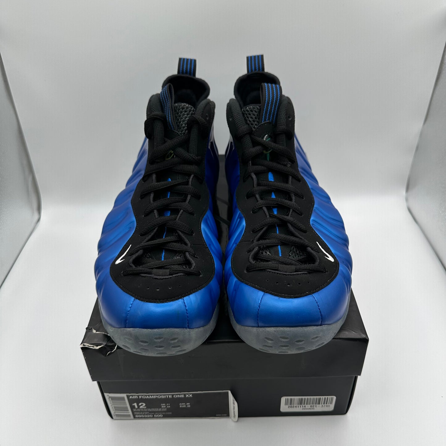 Nike Air Foamposite One Royal Blue XX 20th Anniversary (2017) Front of Shoes