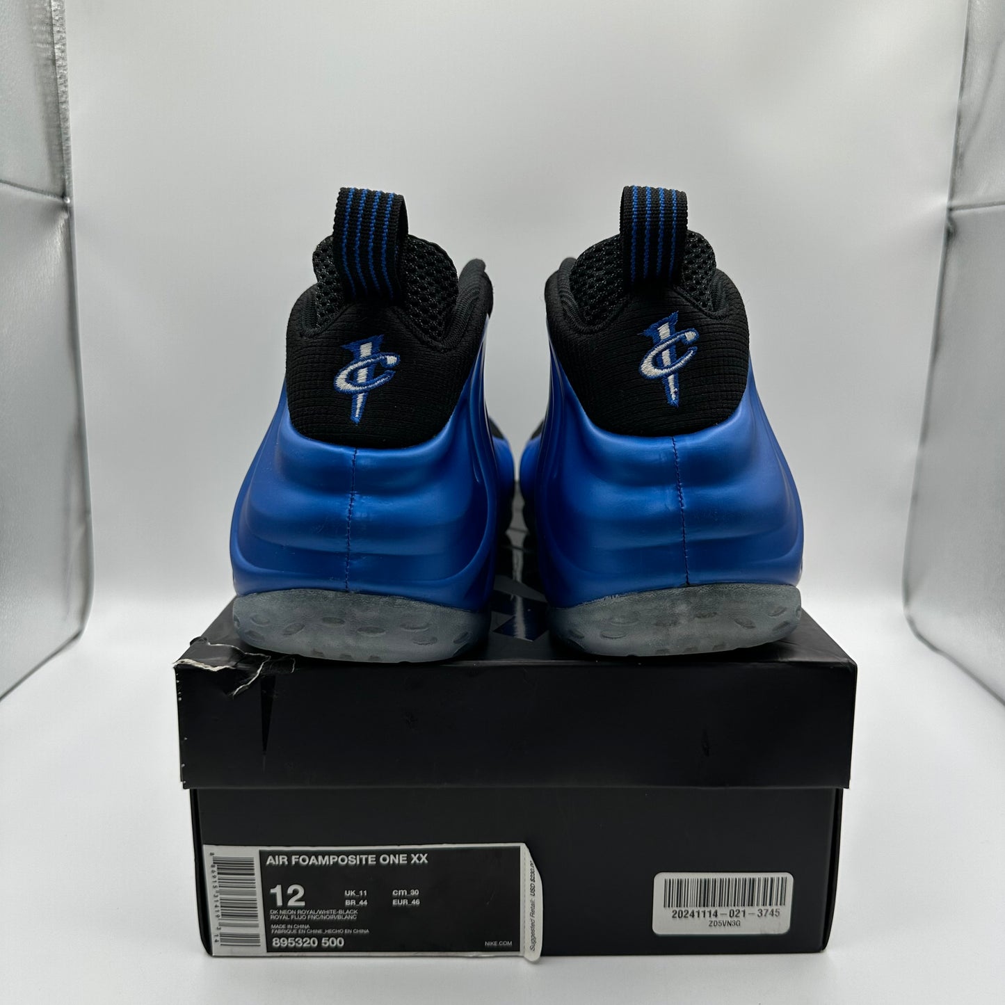 Nike Air Foamposite One Royal Blue XX 20th Anniversary (2017) Back of Shoes