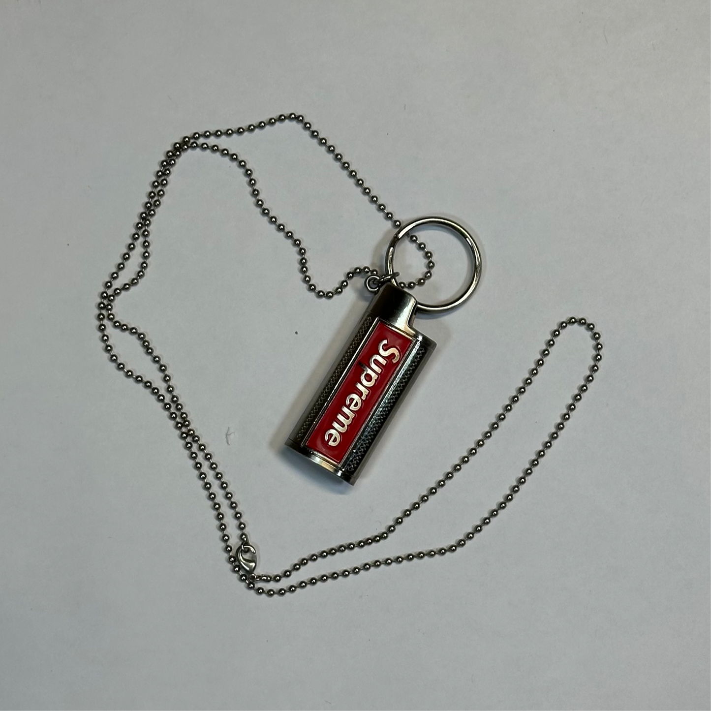 Supreme Metal Lighter Holster Silver front of lighter holster