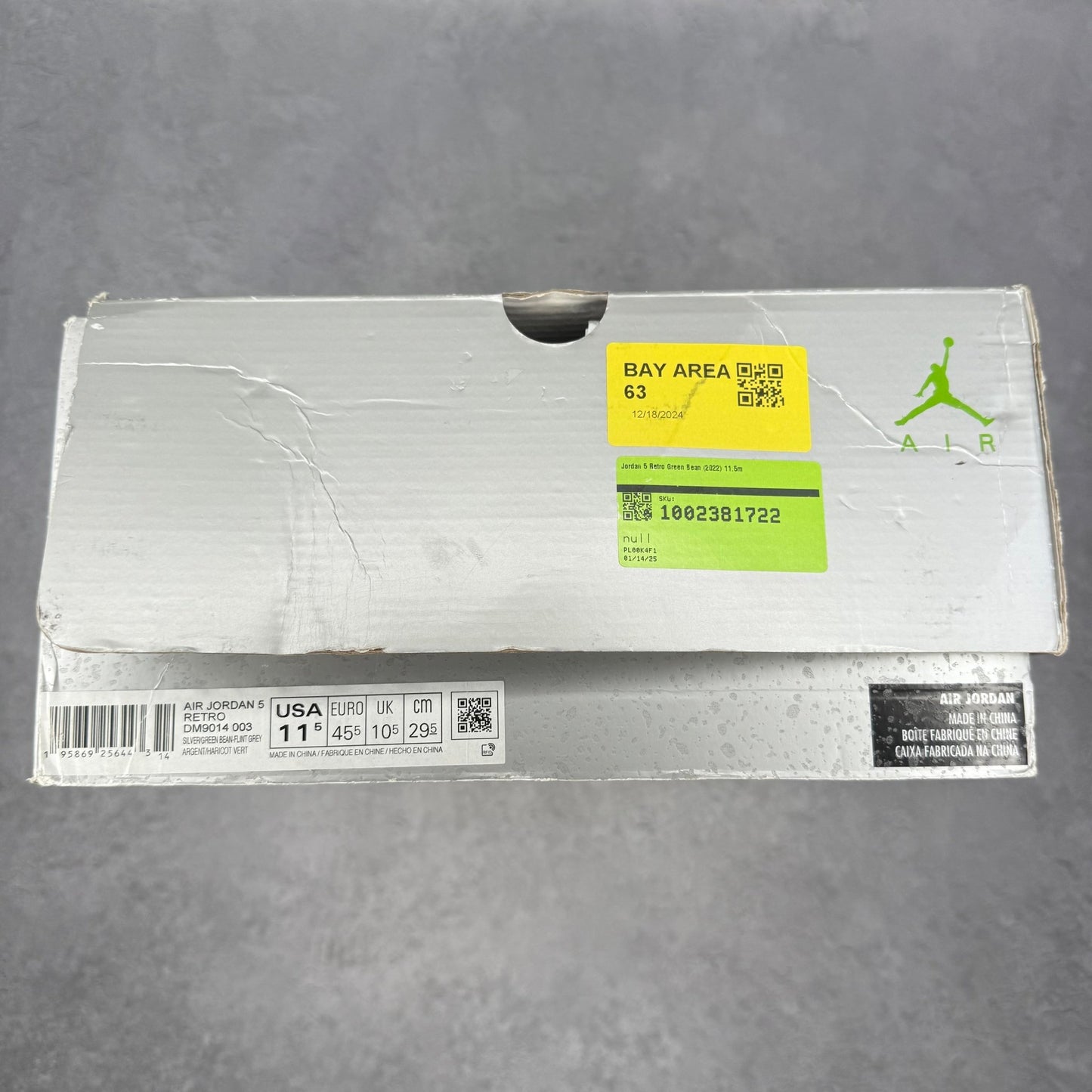 Jordan 5 Retro Green Bean (2022) - Kicks Collective PA - Jordan - DM9014-003 - Men's Shoes - 11.5M/13W - Brand New - Original Box (Damaged)