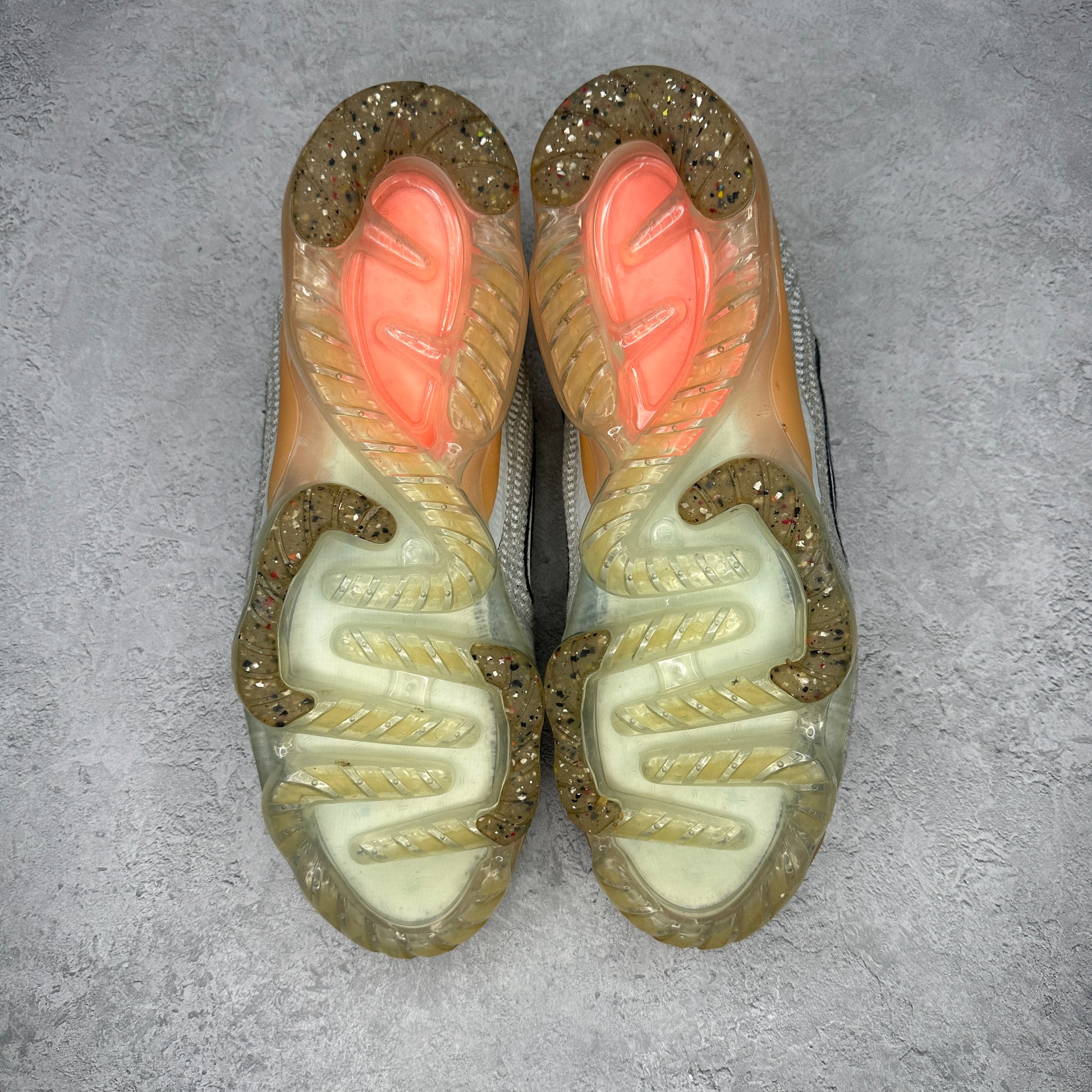Nike Air VaporMax 2021 FK Grey Fog Bright Mango *pre-owned* SIZE 13