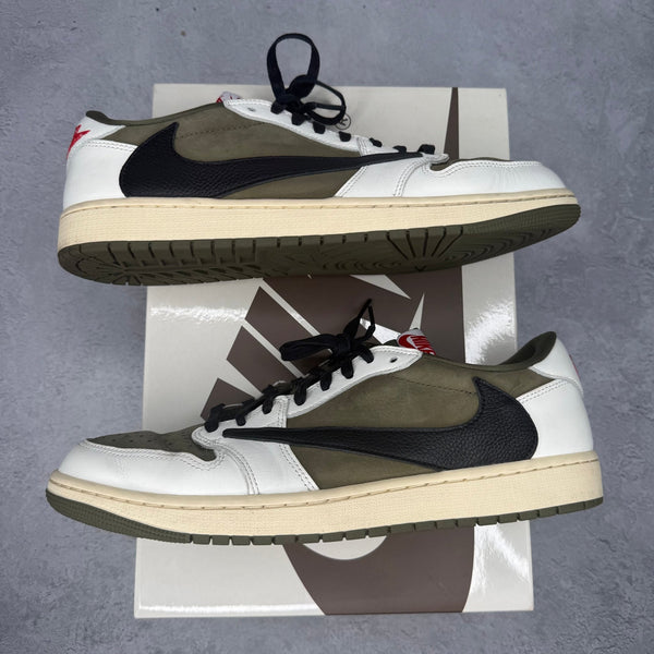 Jordan 1 Retro Low OG SP Travis Scott Medium Olive *pre - owned* SIZE 13 - Kicks Collective PA - Jordan - DM7866-200 - Men's Shoes - 13M/14.5W - Pre - Owned