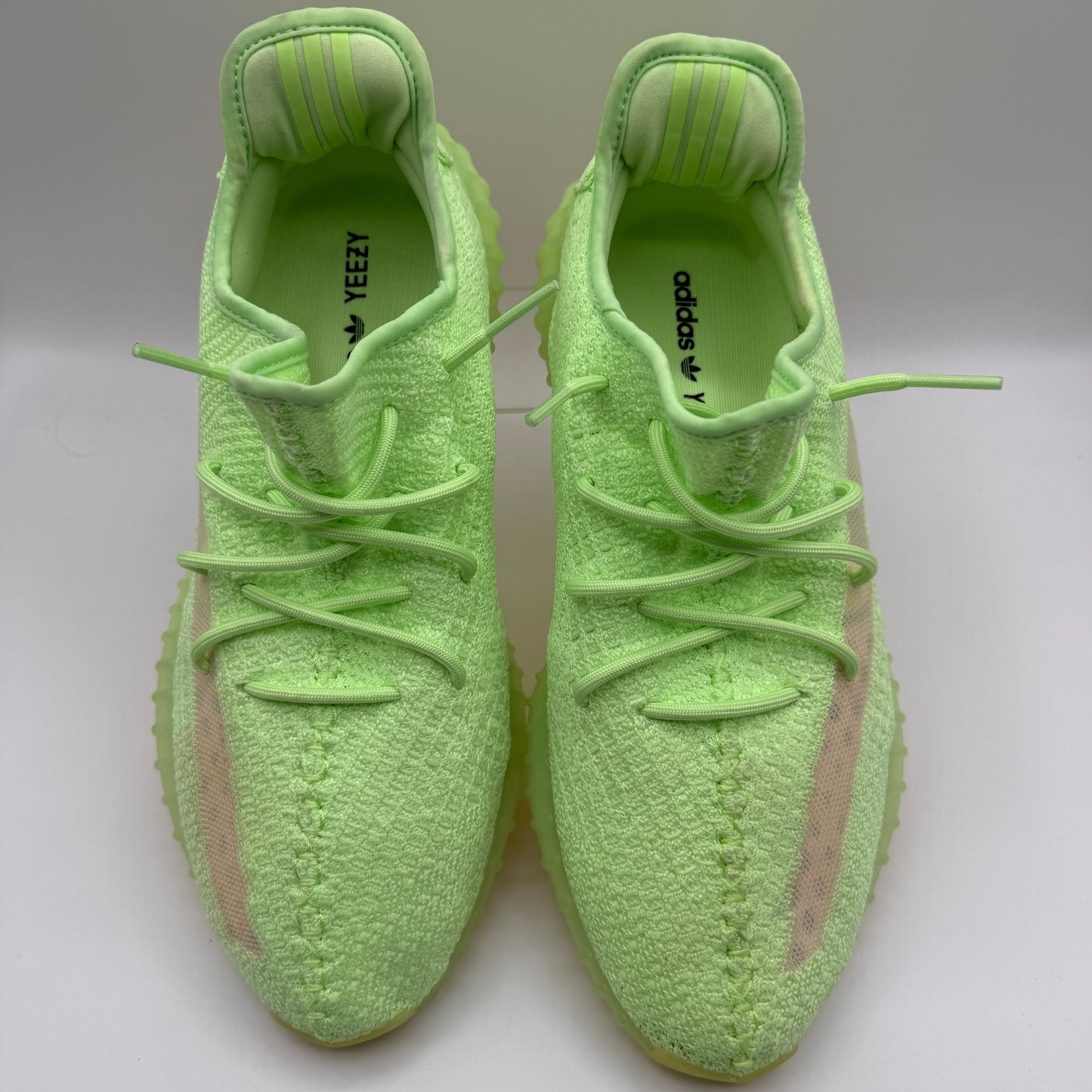 adidas Yeezy Boost 350 V2 Glow front of shoes