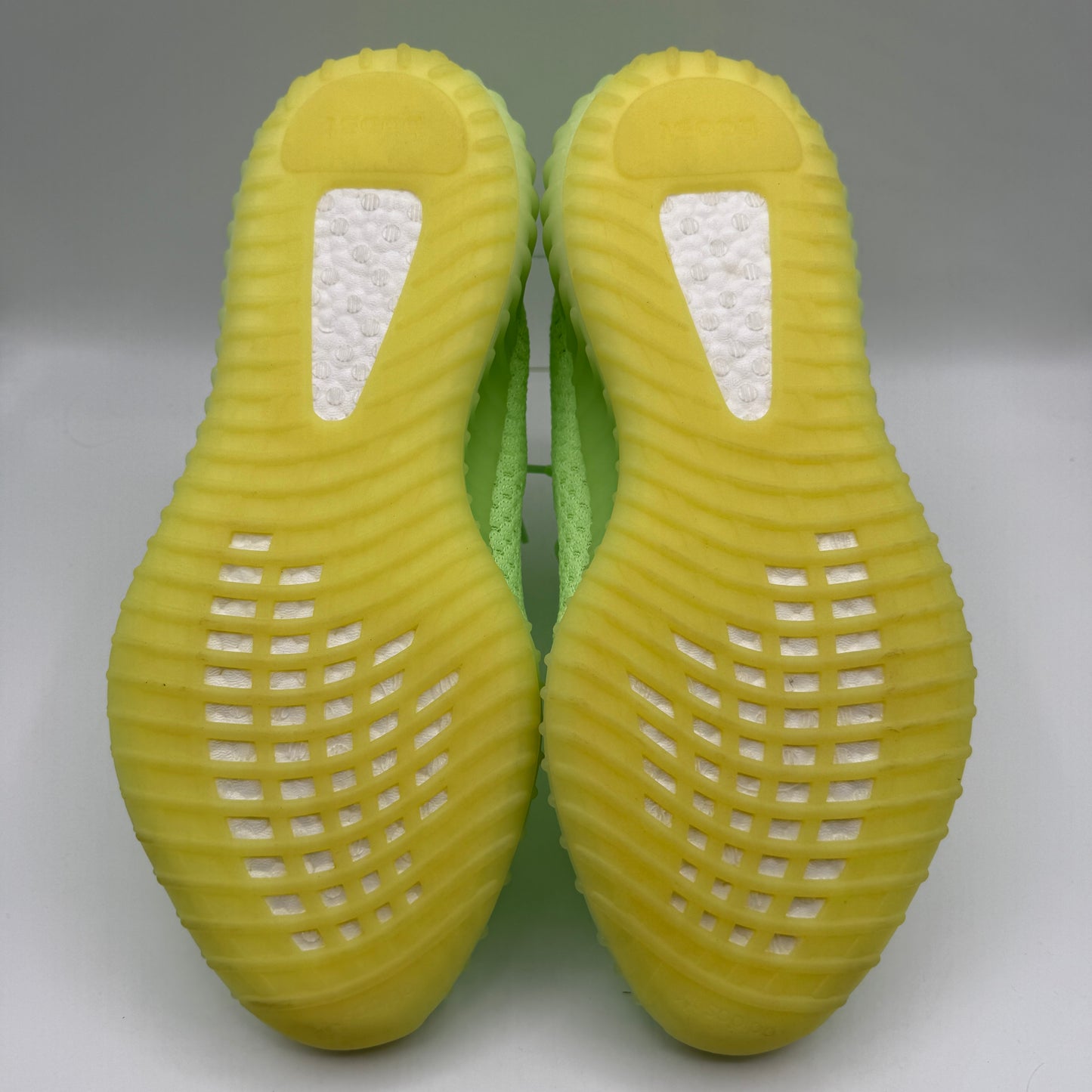 adidas Yeezy Boost 350 V2 Glow soles of shoes
