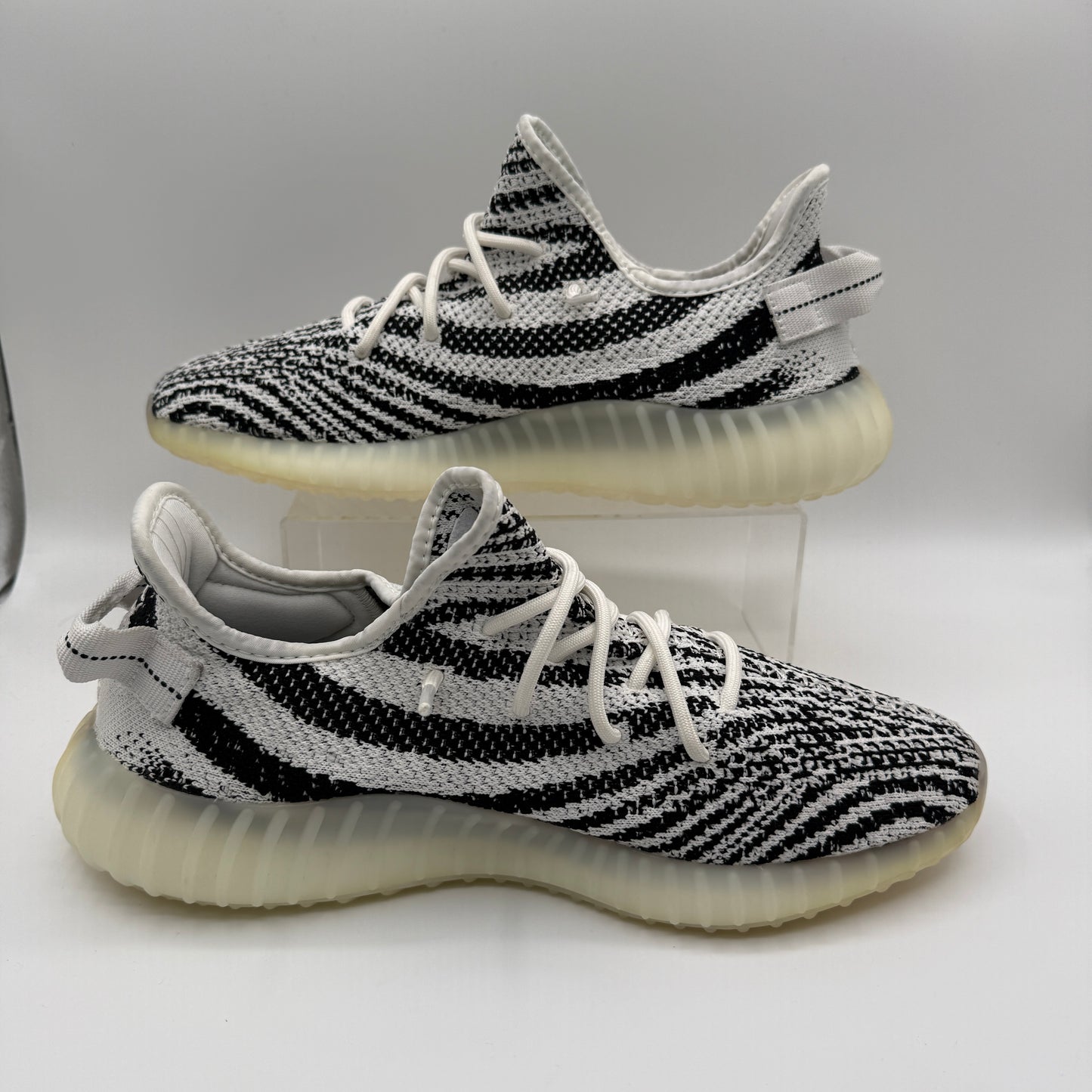 adidas Yeezy Boost 350 V2 Zebra inside of shoe