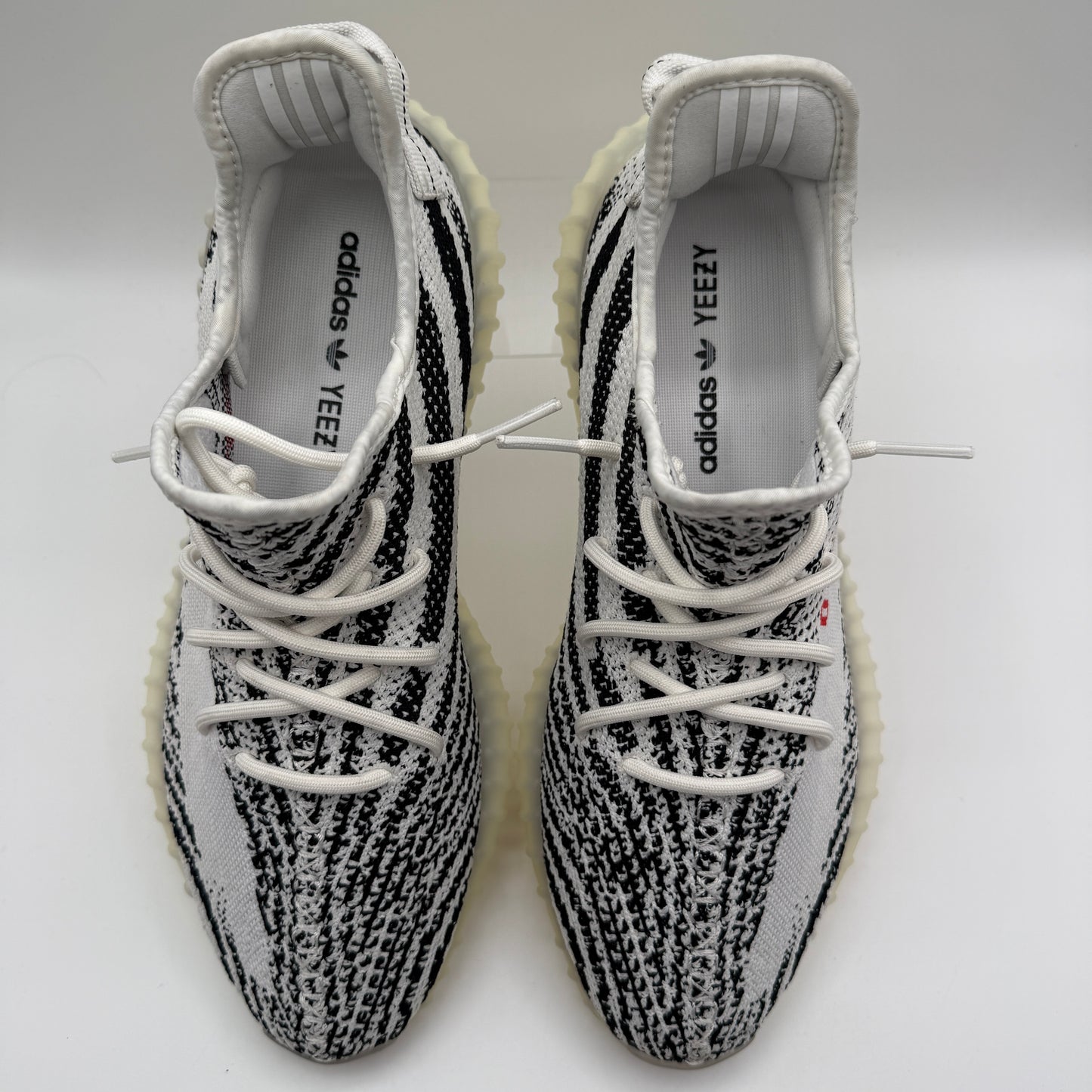 adidas Yeezy Boost 350 V2 Zebra top of shoe