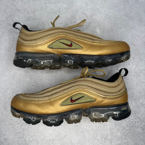 Nike Air VaporMax 97 Metallic Gold *pre - owned* SIZE 9.5 - Kicks Collective PA - Nike - AJ7291-700 - Men's Shoes - 9.5M/11W - Pre - Owned - No Box
