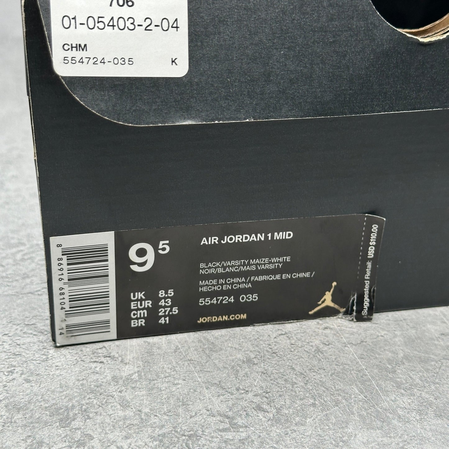 Jordan 1 Retro Mid New Love (2017) *pre - owned* SIZE 9.5 - Kicks Collective PA - Jordan - 554724-035 - Men's Shoes - 9.5M/11W - Pre - Owned