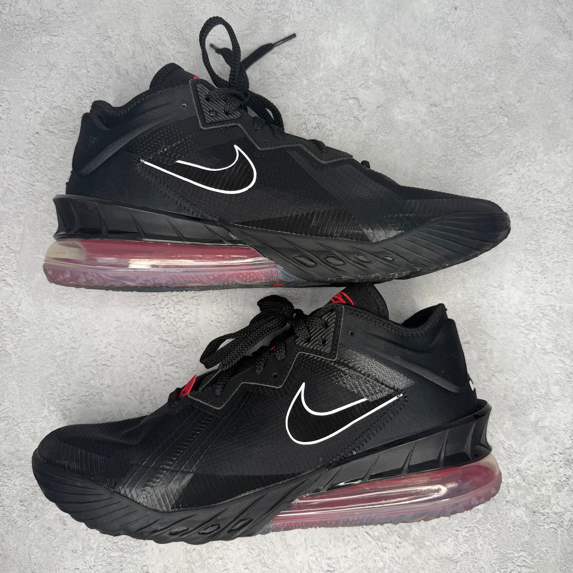 Nike LeBron 18 Low Black Red *pre-owned* SIZE 12