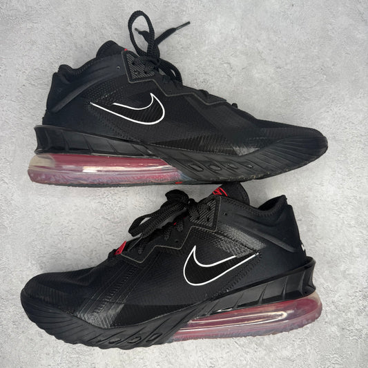 Nike LeBron 18 Low Black Red *pre-owned* SIZE 12