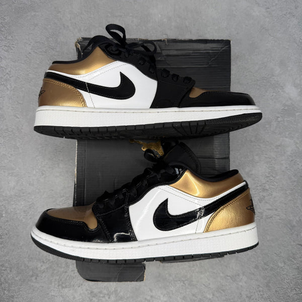 Jordan 1 Low Gold Toe *pre - owned* SIZE 9.5 - Kicks Collective PA - Jordan - CQ9447-700 - Men's Shoes - 9.5M/11W - Pre - Owned - Replacement Box