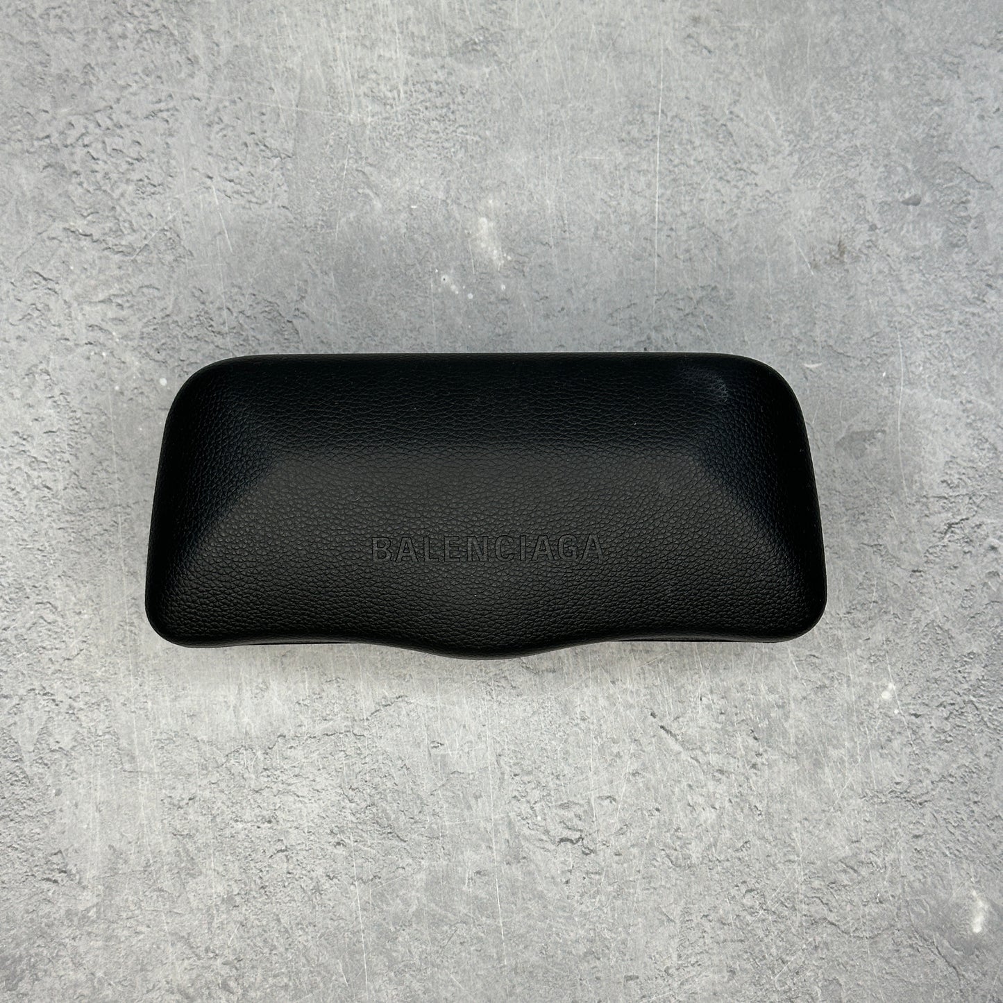 Balenciaga Square Rectangle Sunglasses Black/Black/Grey *pre-owned*