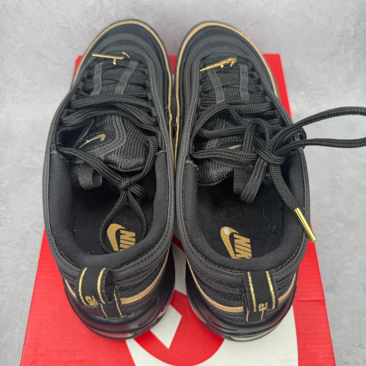 Nike Air Max 97 CM Black Metallic Gold *pre-owned* SIZE 9.5