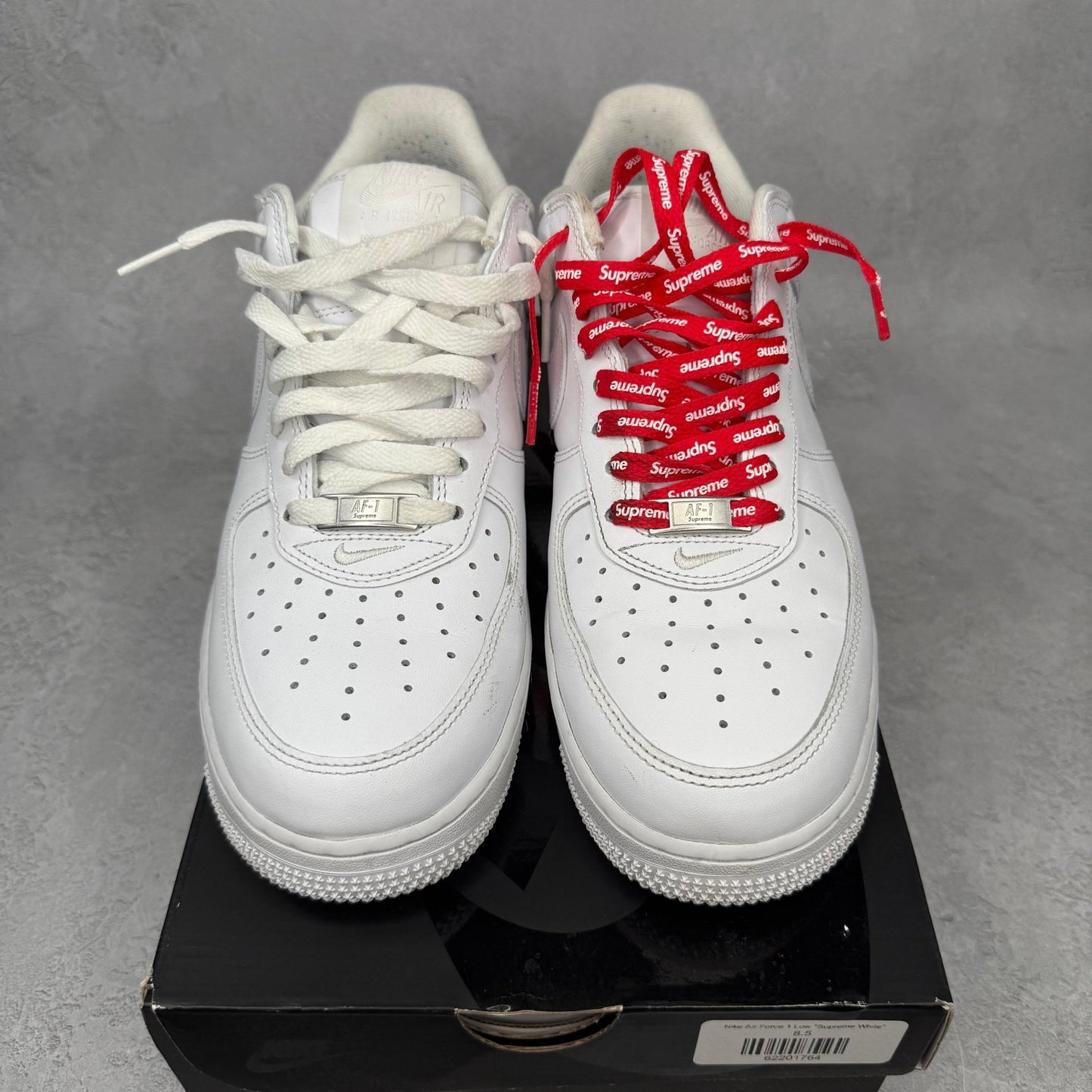Nike Air Force 1 Low Supreme White *pre - owned* SIZE 8.5 - Kicks Collective PA - Nike - CU9225 - 100 - Men's Shoes - 8.5M/10W - Pre - Owned