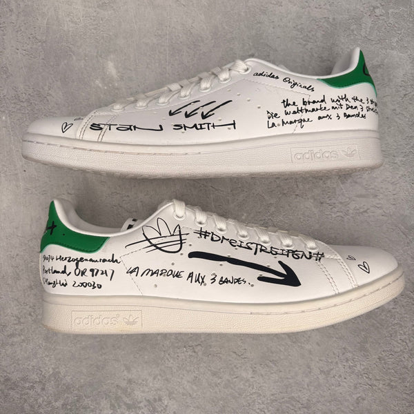 adidas Stan Smith Sharpie Pack Graffiti White *pre - owned* SIZE 8 - Kicks Collective PA - adidas - GV9800 - Men's Shoes - 8M/9.5W - Pre - Owned - No Box
