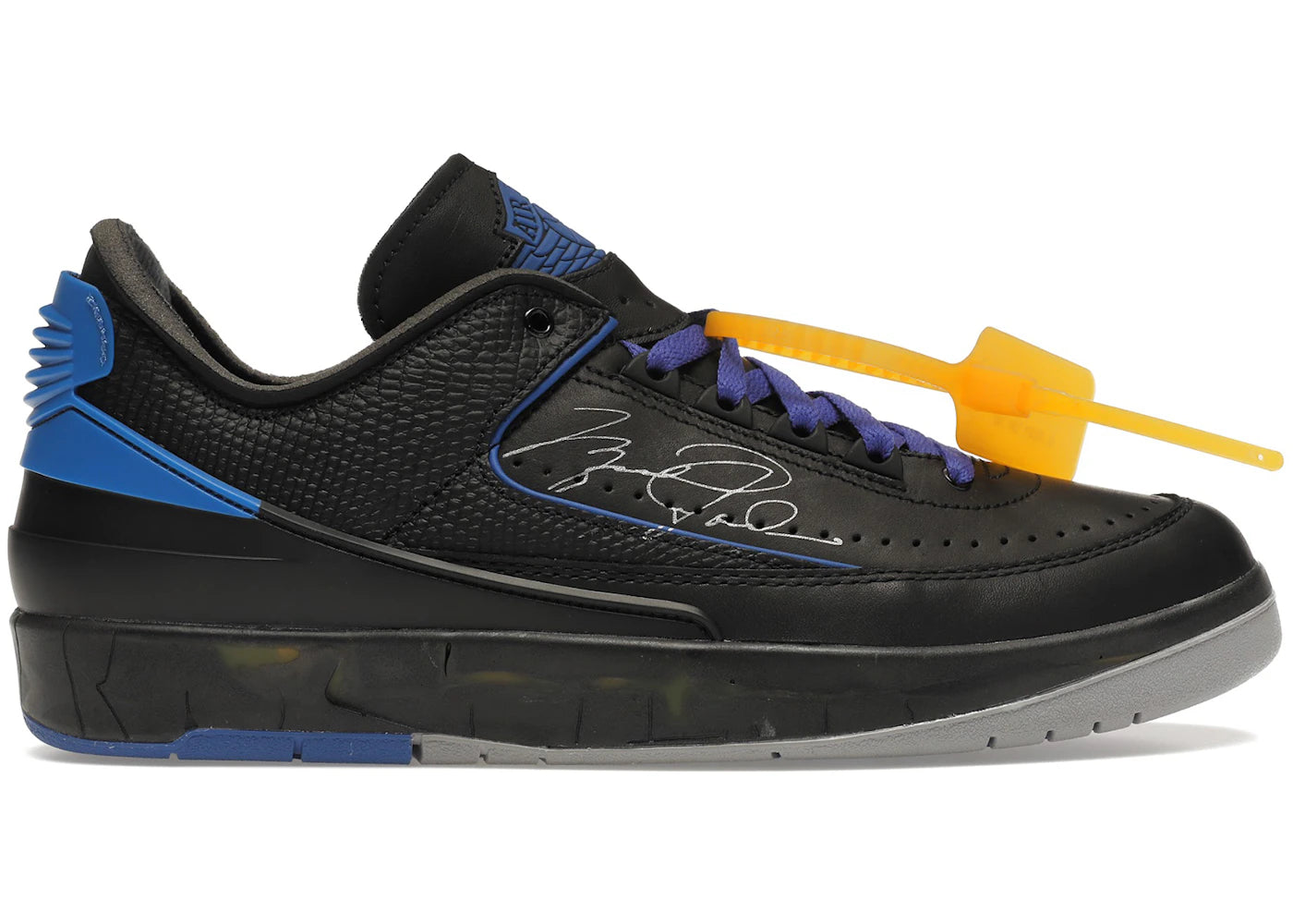 Jordan 2 Retro Low SP Off-White Black Blue *pre-owned* SIZE 8