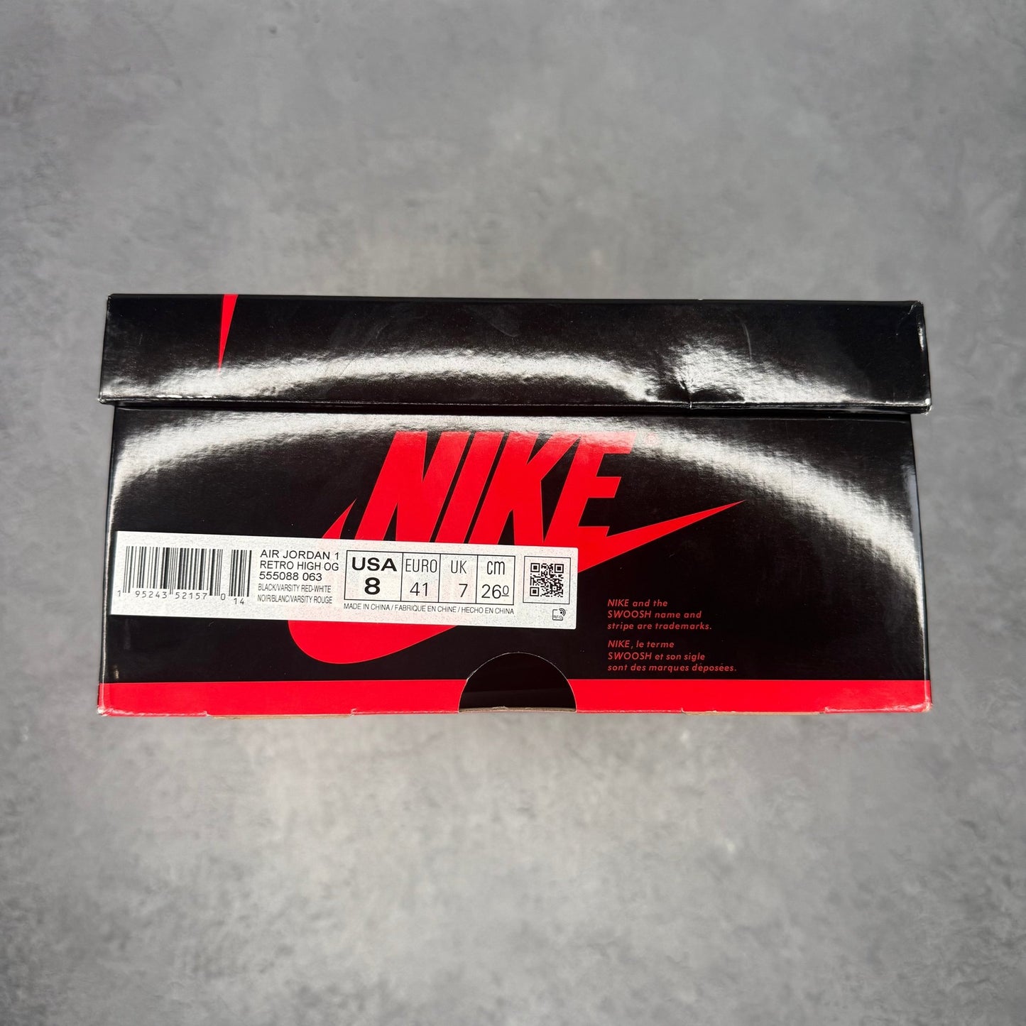 Jordan 1 Retro High OG Patent Bred *pre - owned* SIZE 8 - Kicks Collective PA - Jordan - 555088-063 - Men's Shoes - 8M/9.5W - Pre - Owned