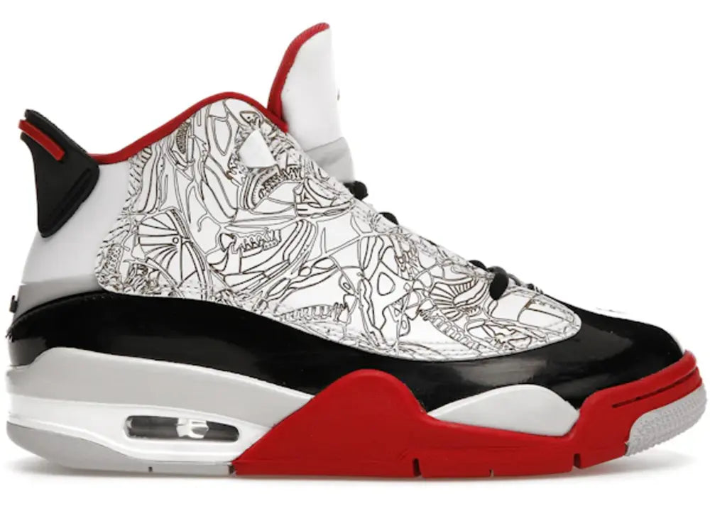 Jordan Dub Zero White Varsity Red (2022) (GS) *pre-owned* SIZE 6.5Y