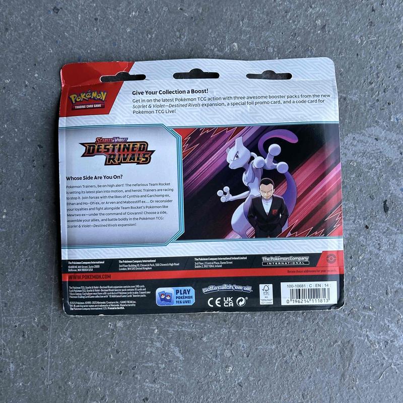 Pokemon Destined Rivals 3 Pack Blister Pack 2025 Pokémon Scarlet & Violet