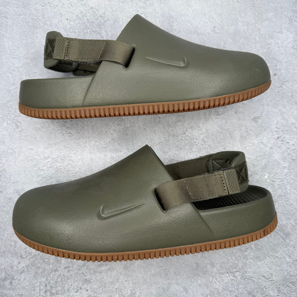 Nike Calm Mule Medium Olive Gum Medium Brown *pre-owned* SIZE 8