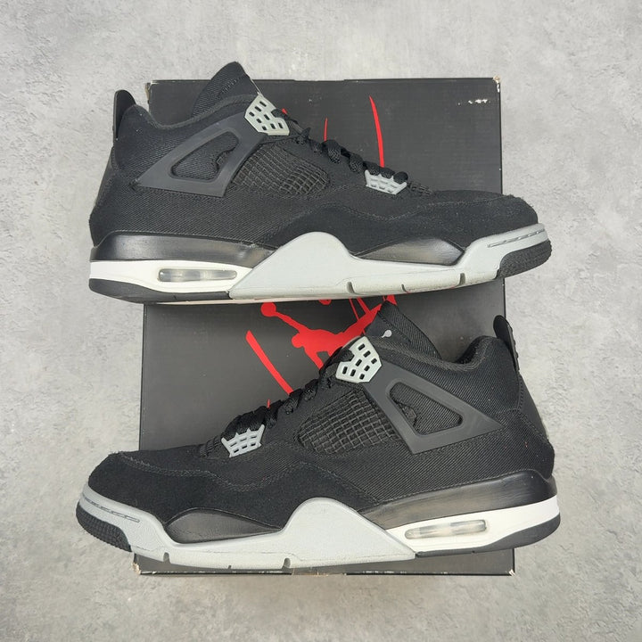 Jordan 4 Retro SE Black Canvas 12 (Pre-Owned) - front