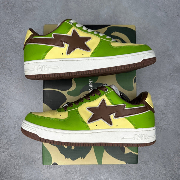 Bapesta Green Brown SSENSE Exclusive *pre - owned* SIZE 10 - Kicks Collective PA - A Bathing Ape - 1J20191002 GRN - Men's Shoes - 10M/11.5W - Pre - Owned