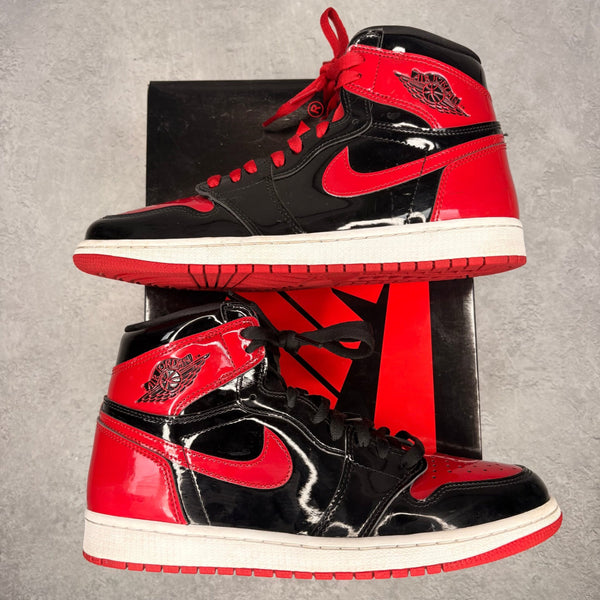 Jordan 1 Retro High OG Patent Bred *pre - owned* SIZE 10 - Kicks Collective PA - Jordan - 555088-063 - Men's Shoes - 10M/11.5W - Pre - Owned