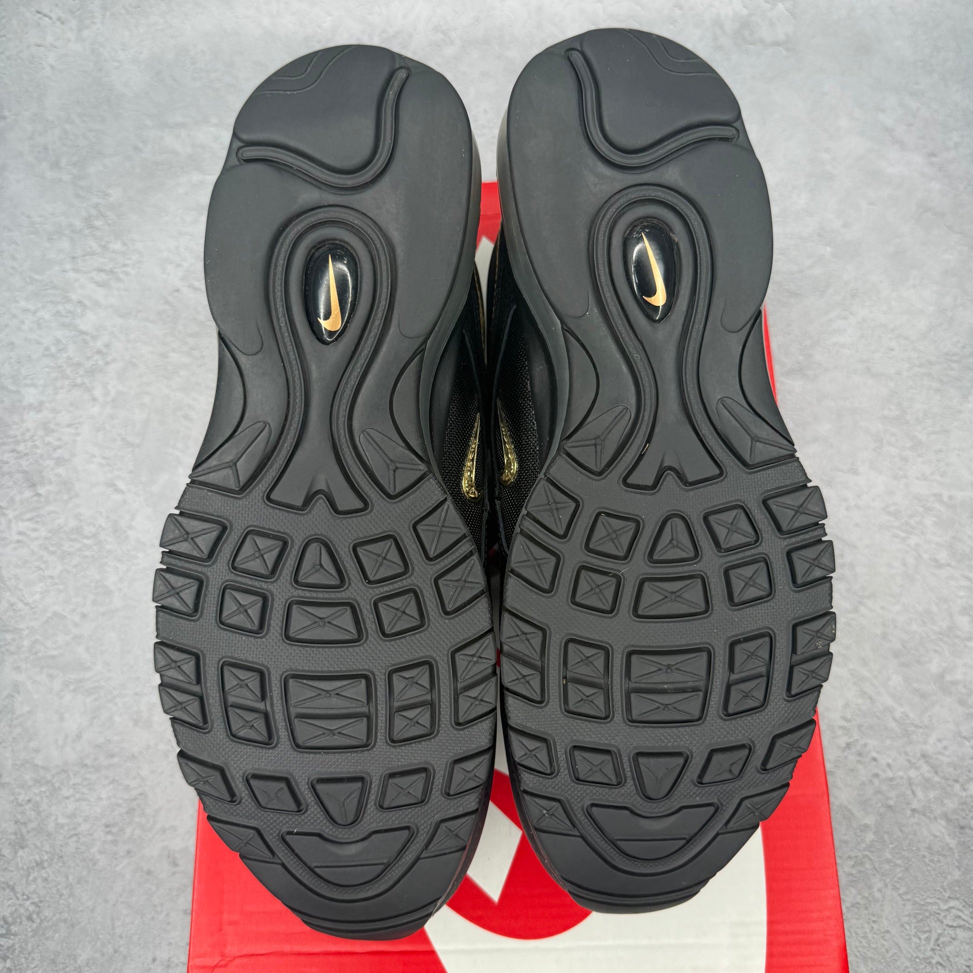 Nike Air Max 97 CM Black Metallic Gold *pre-owned* SIZE 9.5
