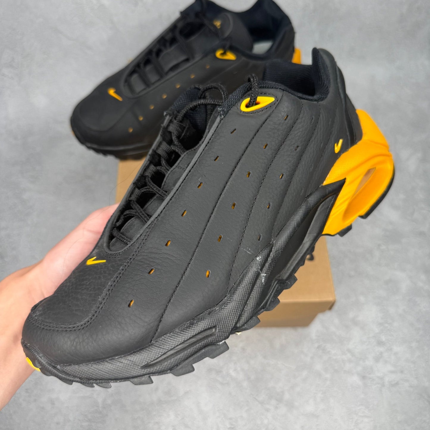 Nike Hot Step Air Terra Drake NOCTA Black Yellow *pre - owned* SIZE 9.5 - Kicks Collective PA - Nike - DH4692 - 002 - Men's Shoes - 9.5M/11W - Pre - Owned