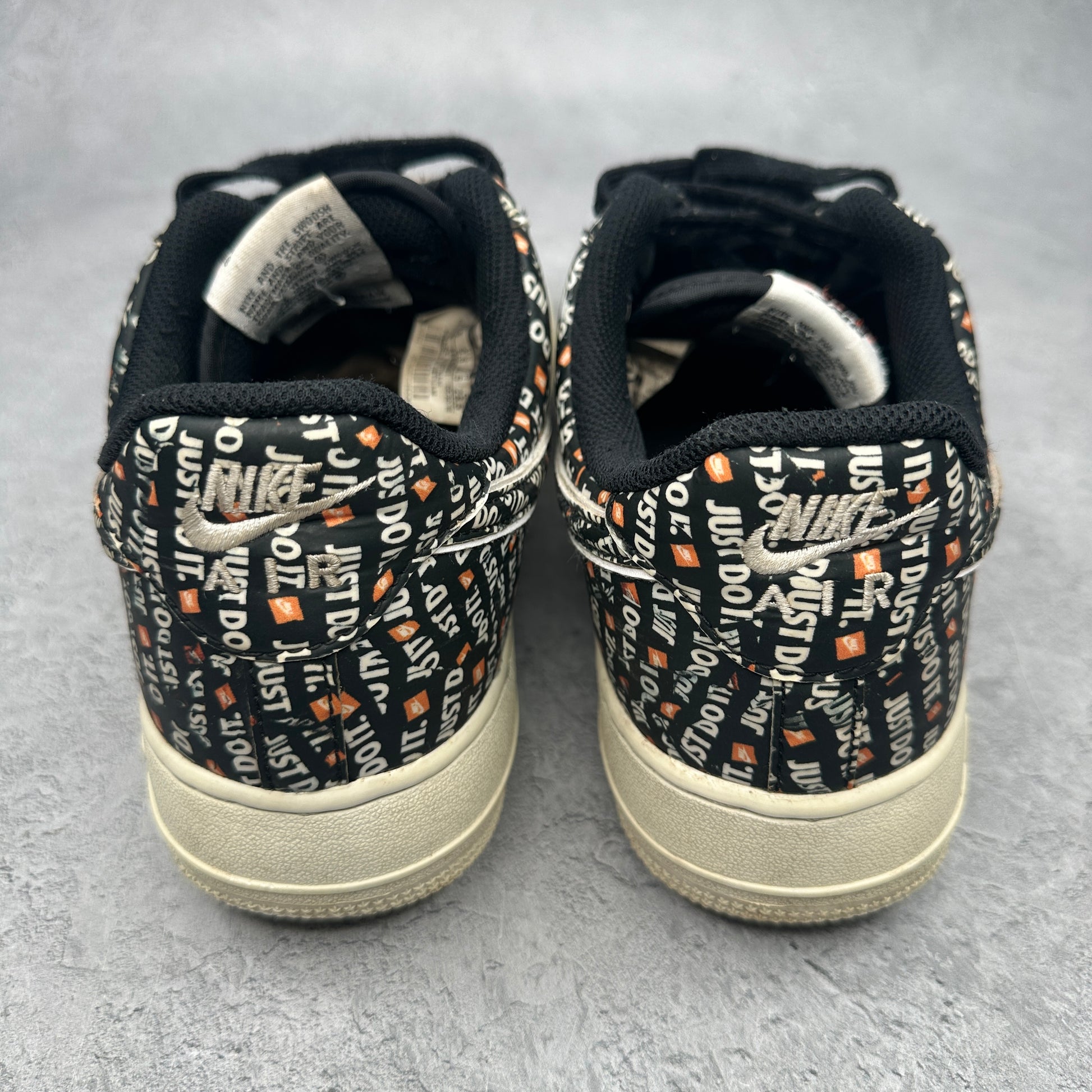 Nike Air Force 1 Low Just Do It Pack Black *pre-owned* SIZE 10.5