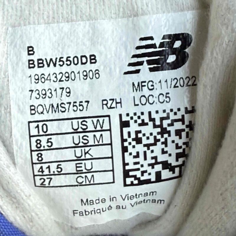 New Balance 550 Sea Salt Marine Blue (Women's) *pre-owned* SIZE 10W