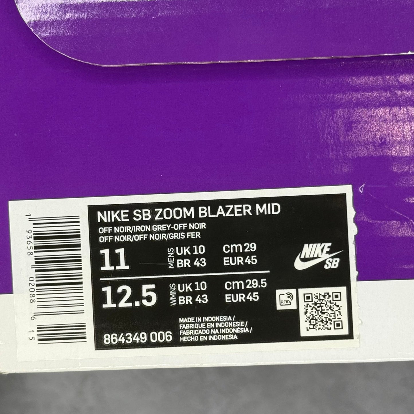 Nike SB Zoom Blazer Mid Black Wolf Grey *pre - owned* SIZE 11 - Kicks Collective PA - Nike - 864349 - 006 - Men's Shoes - 11M/12.5W - Brand New