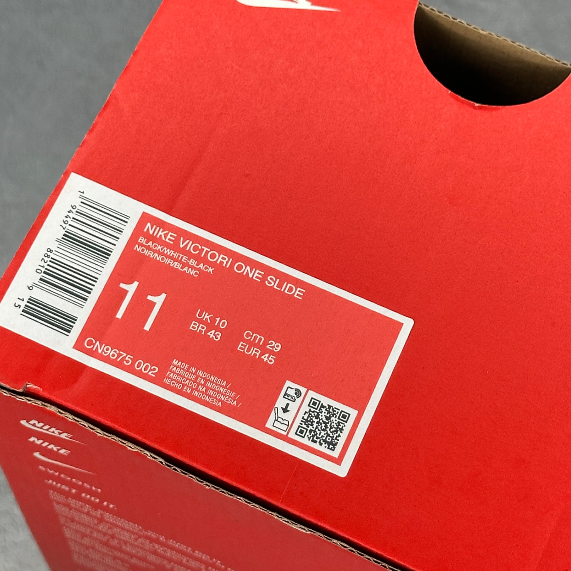 Nike Victori One Slide Black White