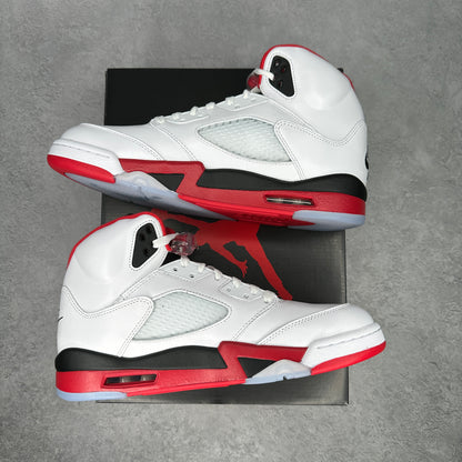 Jordan 5 Retro Fire Red Black Tongue (2025)