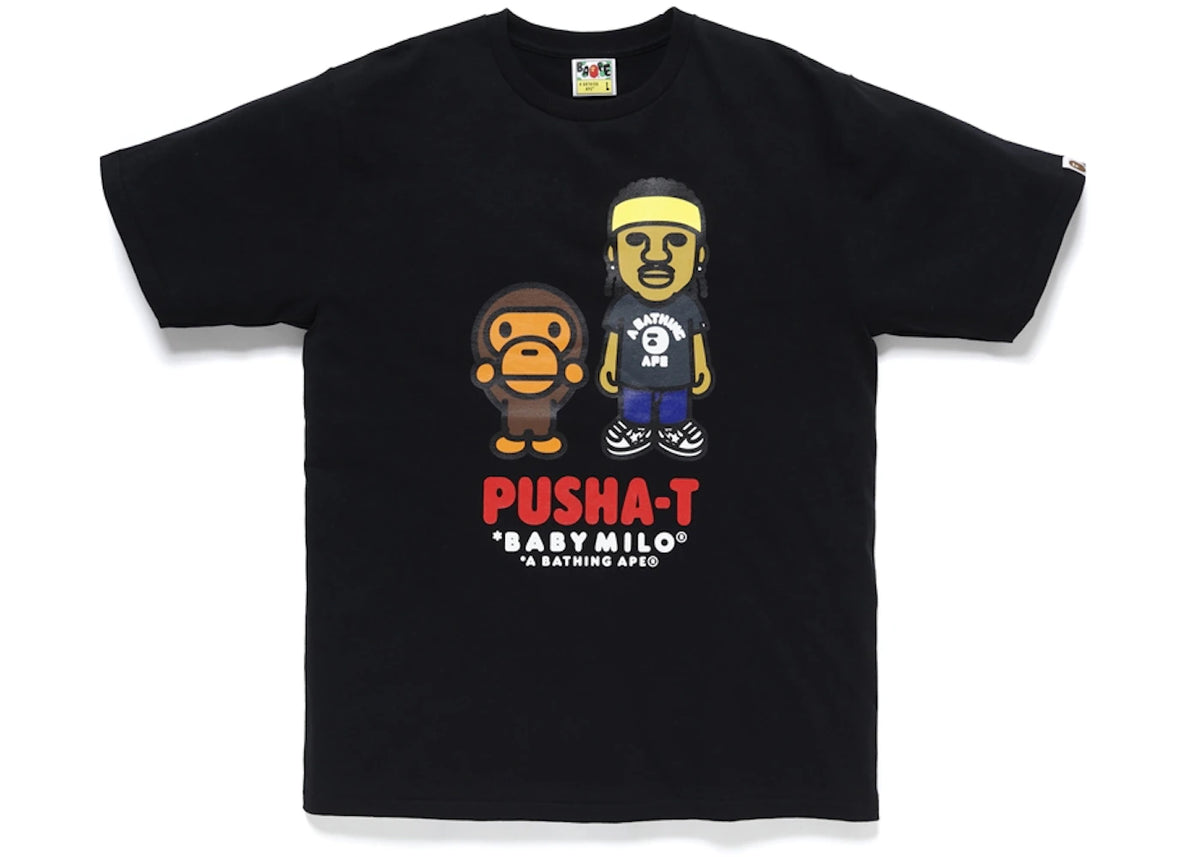 BAPE x Pusha T Baby Milo Tee Black