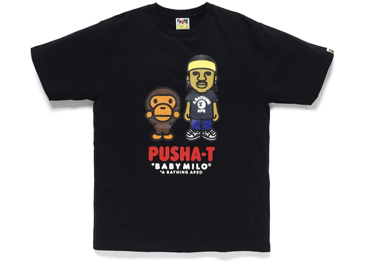 BAPE x Pusha T Baby Milo Tee Black - Kicks Collective PA - BAPE - BAPE-V6BTK749 - Apparel - S - Brand New