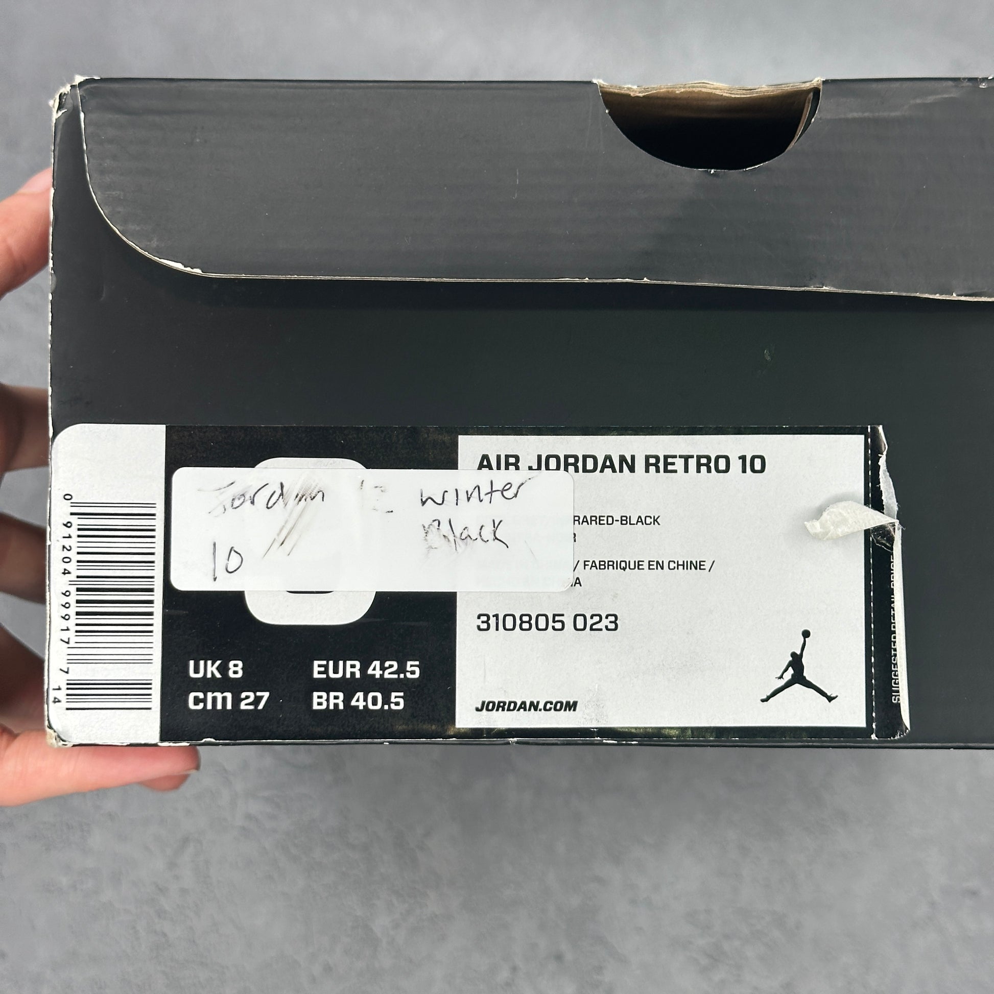 Jordan 12 Retro Winter Black *pre-owned* SIZE 10