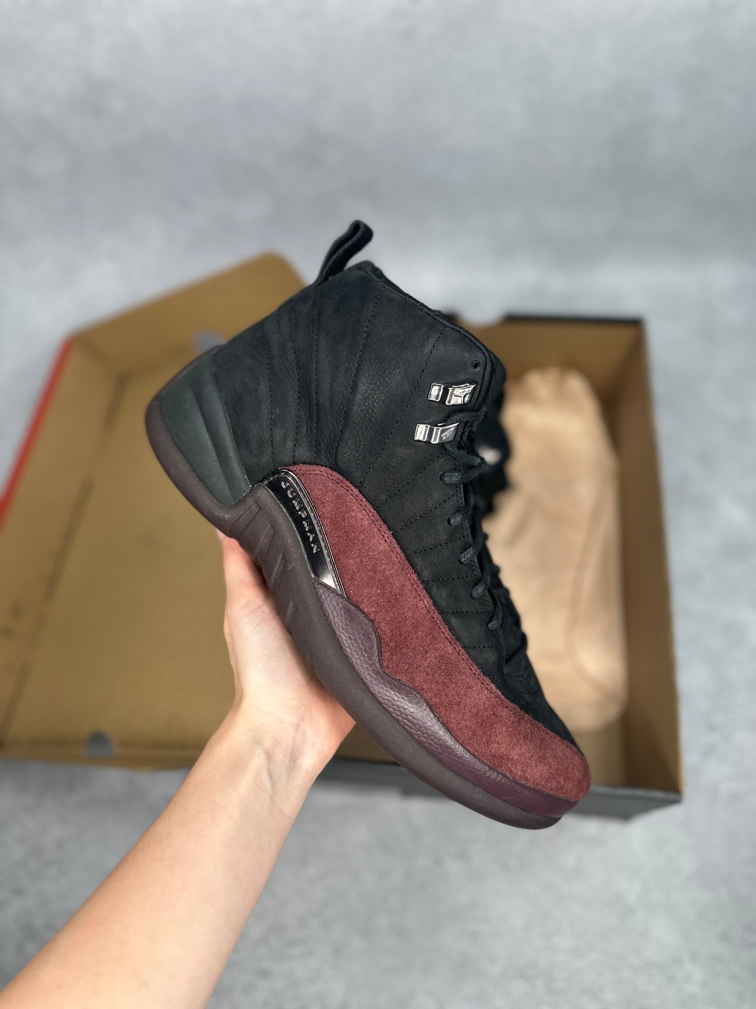 Jordan 12 Retro SP A Ma Maniére Black (Women's) *pre - owned* SIZE 11.5W - Kicks Collective PA - Nike - DV6989 - 001 - Women's Shoes - 10M/11.5W - Pre - Owned