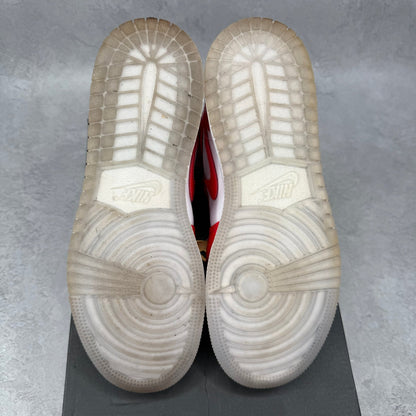 Jordan 1 Mid Barcelona Sweater Red Patent (GS) *pre - owned* SIZE 6.5Y - Kicks Collective PA - Jordan - DC7248-600 - Kid's Shoes - 6.5Y - Pre - Owned