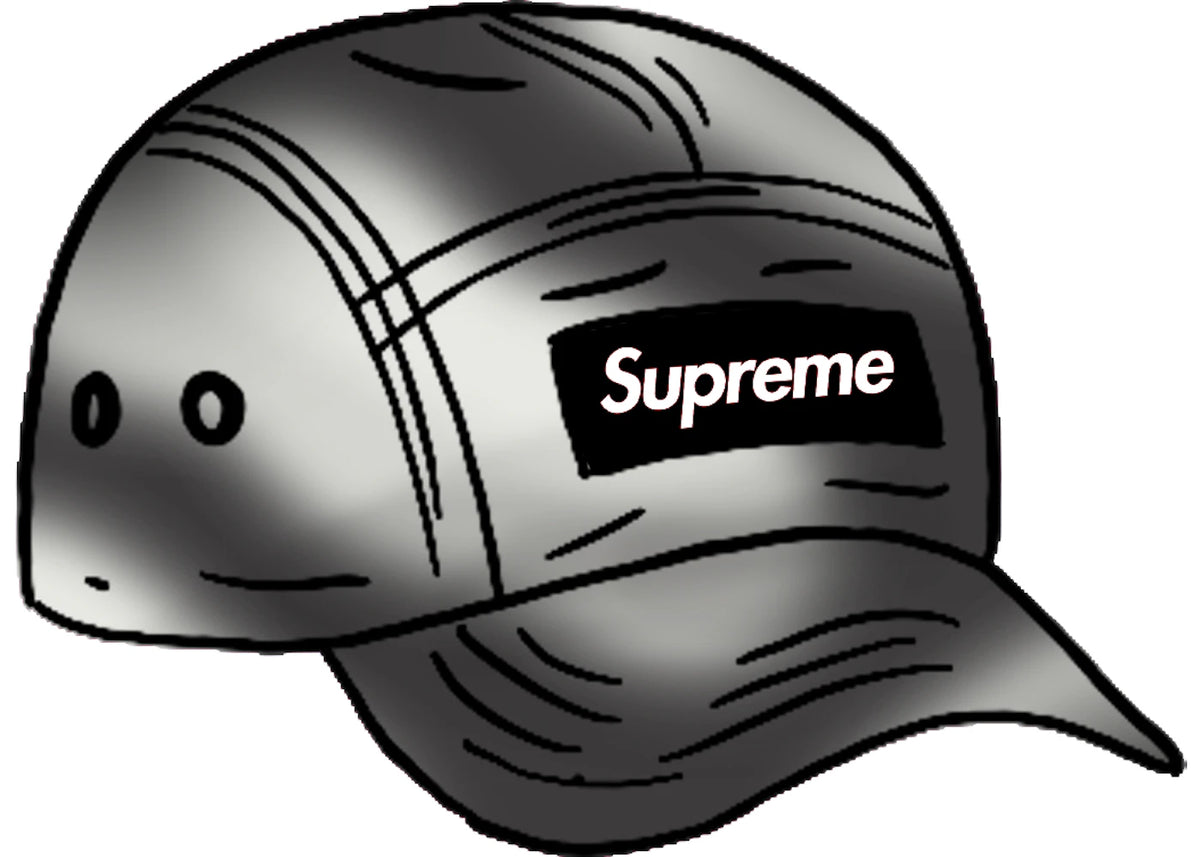Supreme Washed Satin Camo Camp Cap Snow Camo