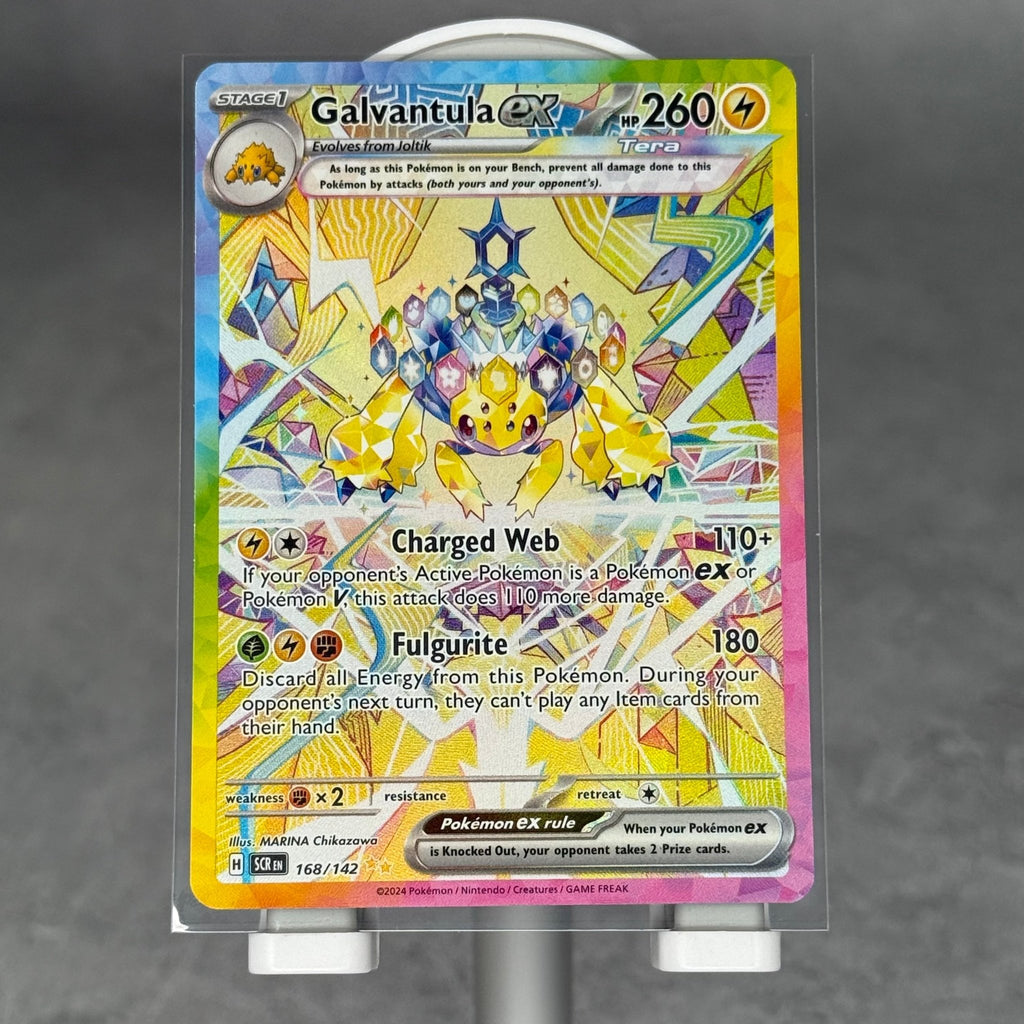 Galvantula ex - 168/142 - SV07: Stellar Crown (SCR) - Kicks Collective PA - POKEMON - POKEMON SINGLES - Accessories - OS - Brand New - No Box