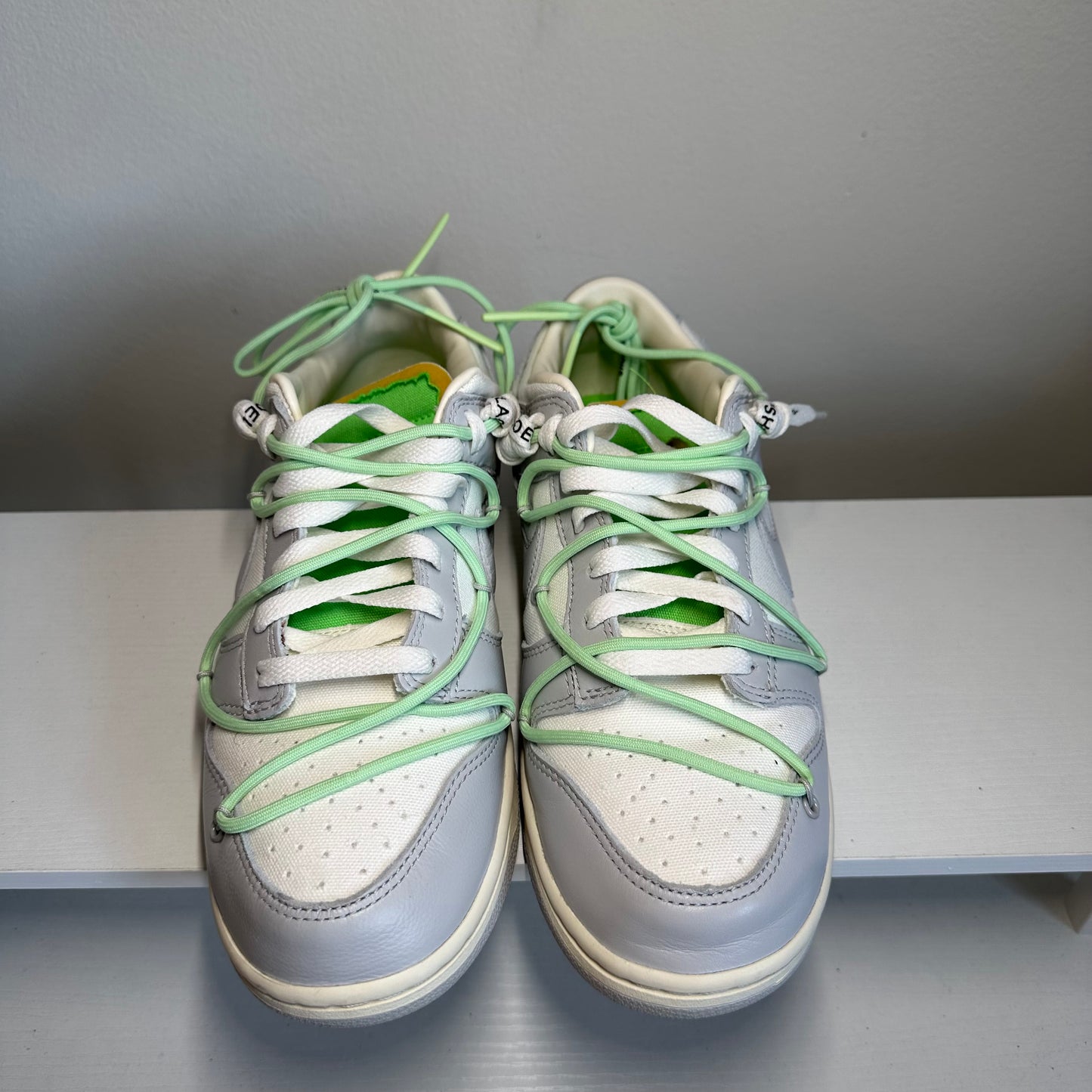 Nike Dunk Low Off-White Lot 7 NO ZIPTIE *pre-owned* (SIZE 9)