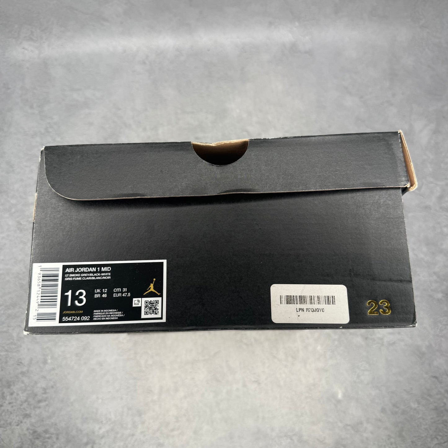 Jordan 1 Mid Light Smoke Grey *pre-owned* SIZE 13