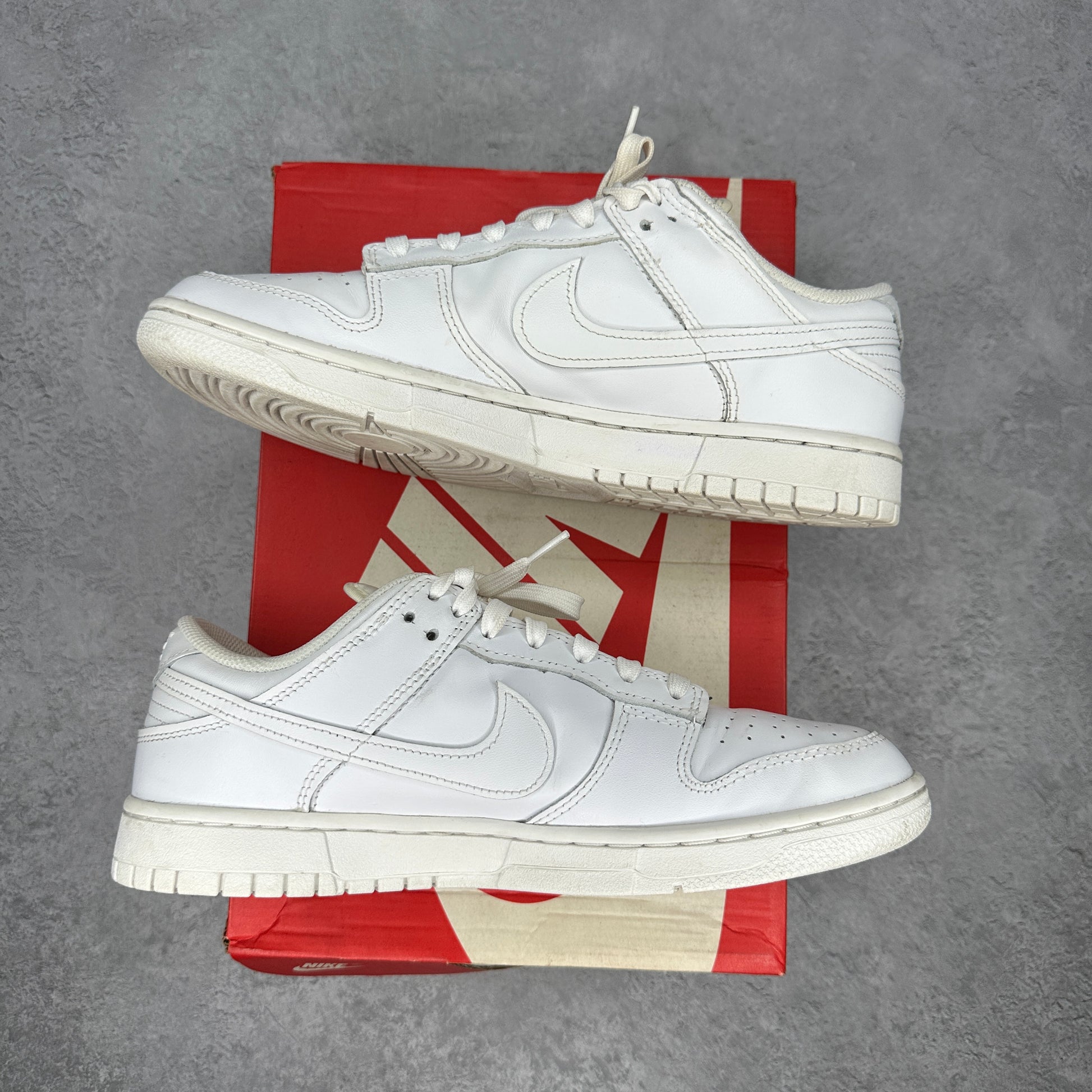 Nike Dunk Low Triple White (2021) (Women's) *pre-owned* SIZE 10M/11.5W