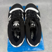 adidas Rivalry Low Core Black White Stripes  *pre-owned* SIZE 8M