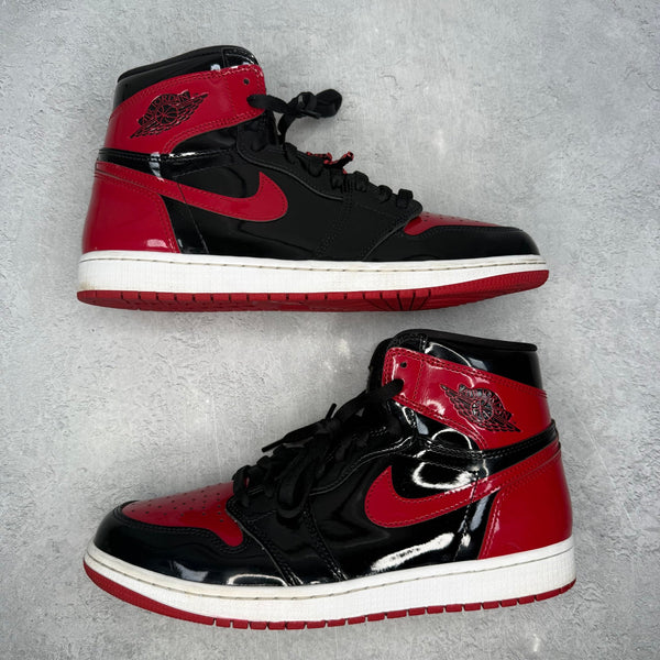 Jordan 1 Retro High OG Patent Bred *pre - owned* SIZE 10.5 - Kicks Collective PA - Jordan - 555088-063 - Men's Shoes - 10.5M/12W - Pre - Owned - No Box