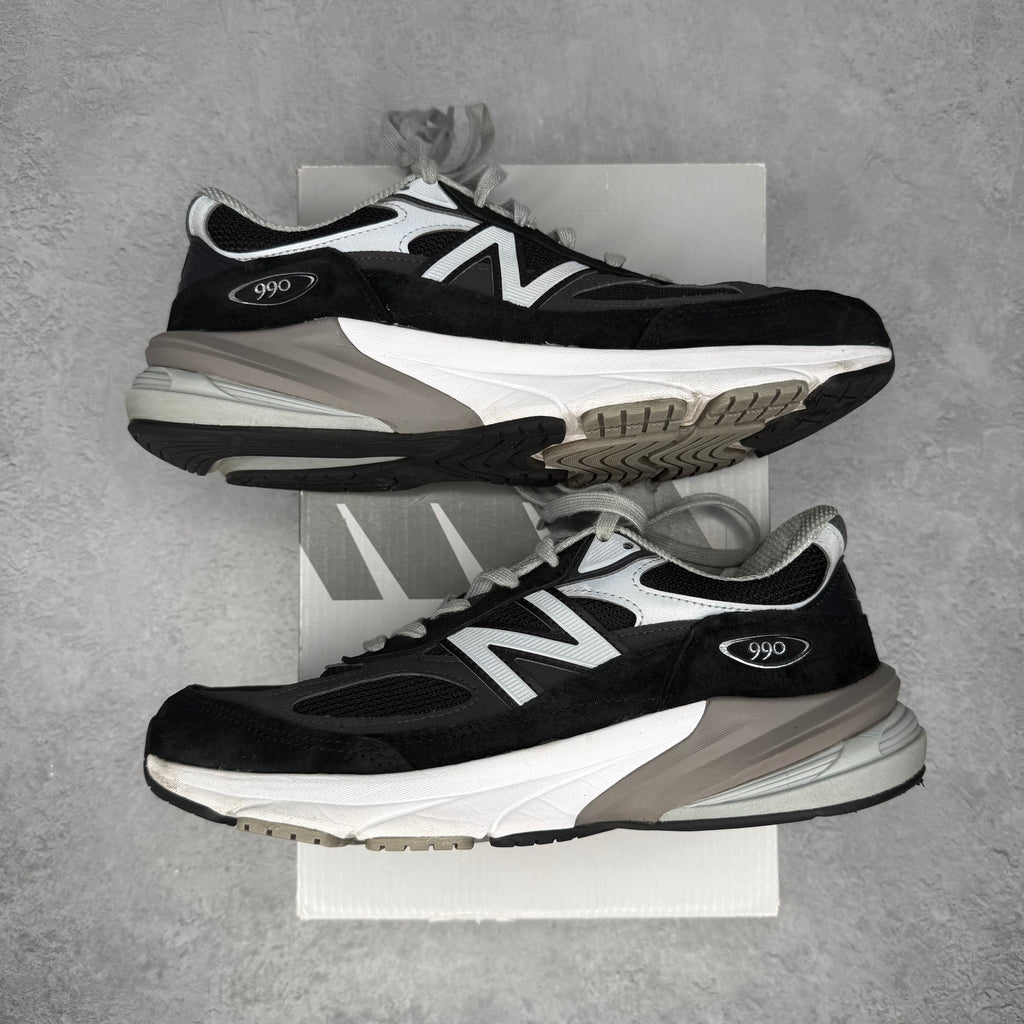 New Balance 990v6 MiUSA Black Grey White *pre-owned* SIZE 9
