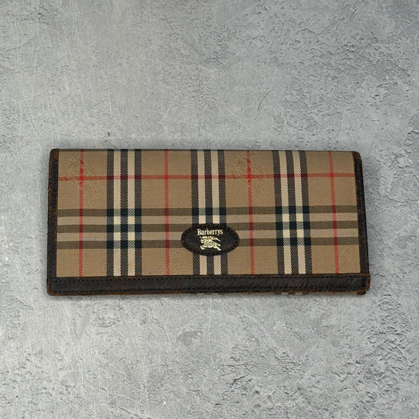 Burberry Nova Check Classic Canvas Long Wallet *pre-owned*
