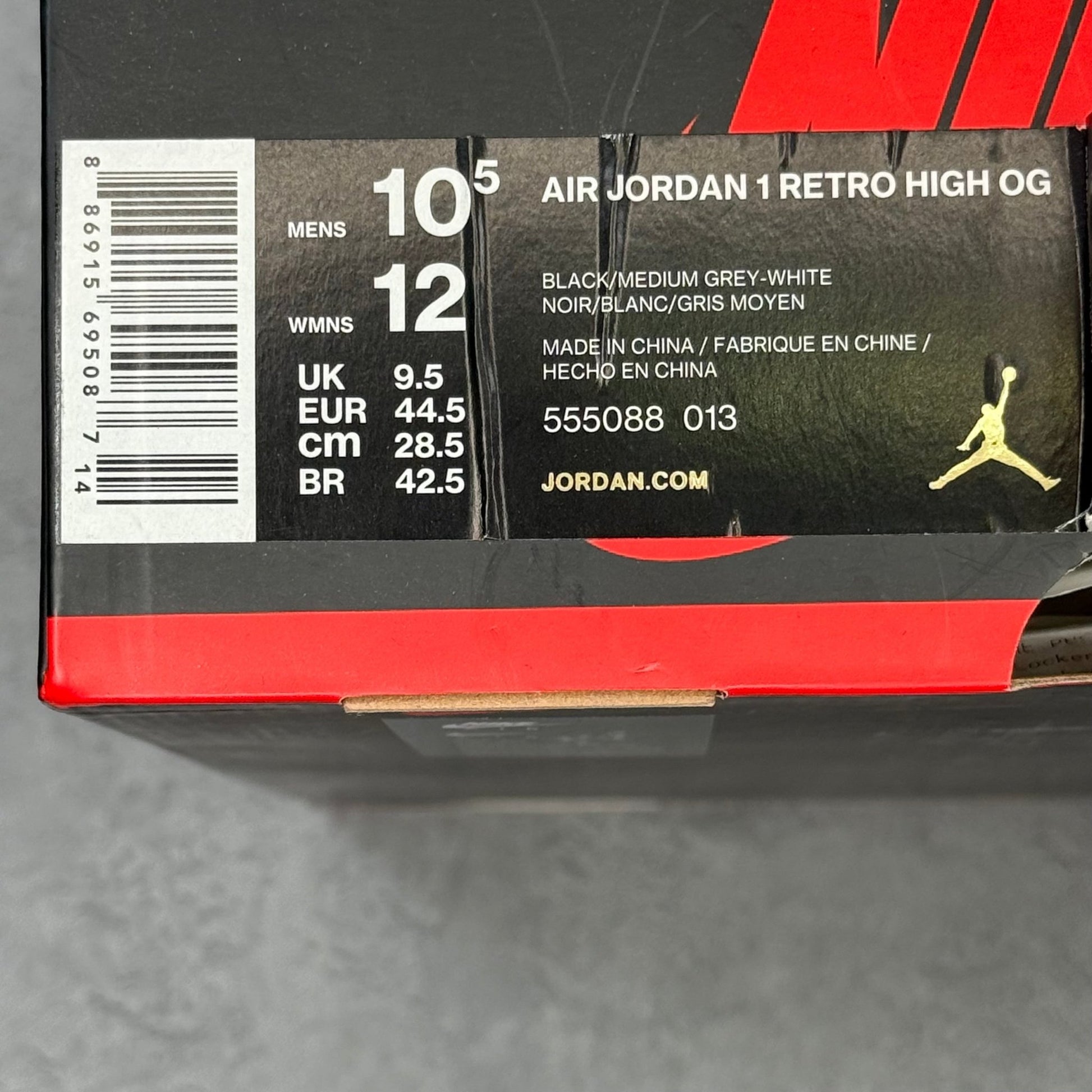 Jordan 1 Retro High Shadow (2018) *pre - owned* SIZE 10.5 - Kicks Collective PA - Jordan - 555088 - 013 - Men's Shoes - 10.5M/12W - Pre - Owned