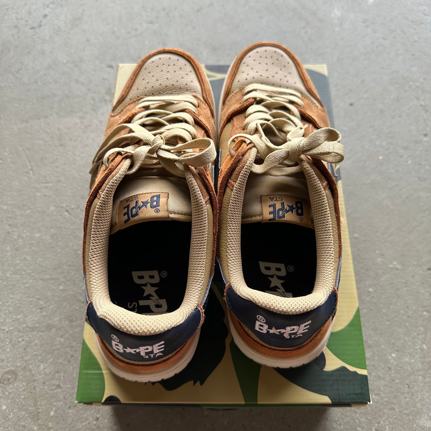 A Bathing Ape Bape SK8 Sta Beige (2022) *pre-owned* (SIZE 13)